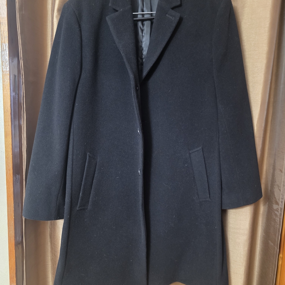 Men's Black Windbreaker Coat